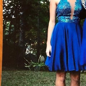 Sherrie Hill peacock color dress